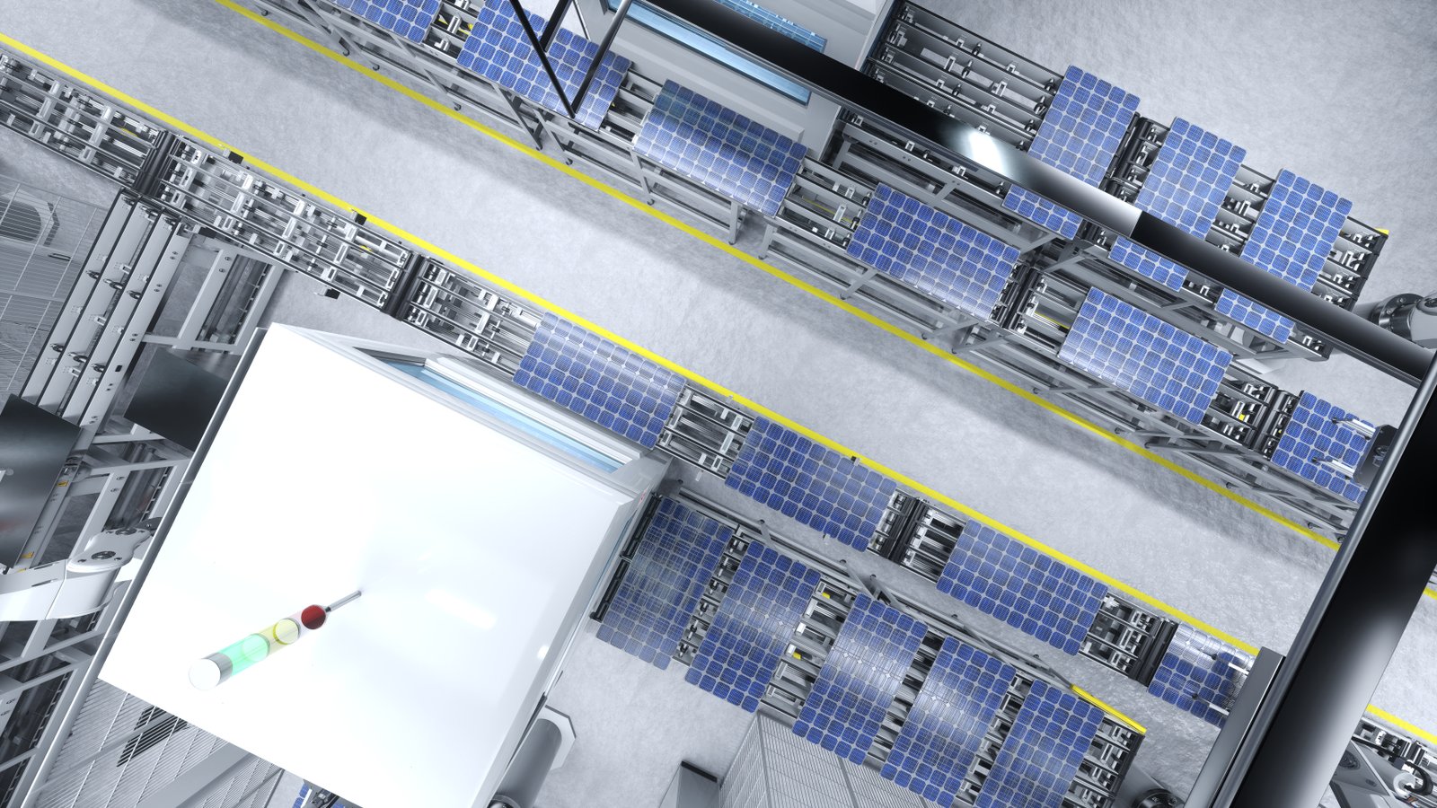 Large scale commercial solar panel installation